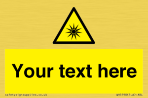 Custom Optical Radiation Sign